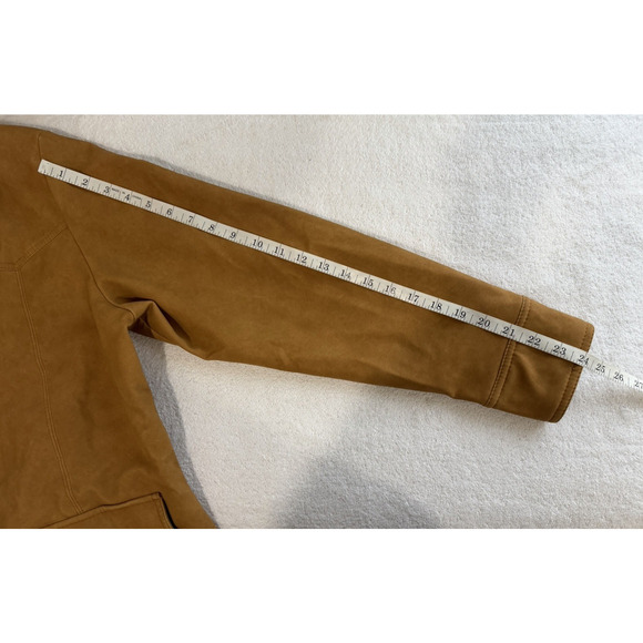 Vtg Unisex Pacific Trail Sportswear Tan PVC suede Barn Chore Jacket Korea Sz-40 - Picture 6 of 10